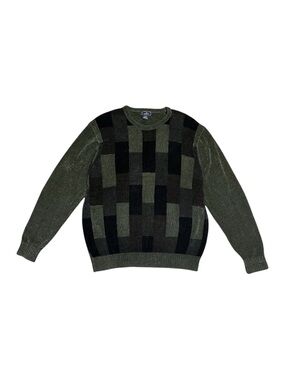 Vintage Dockers Chenille‎ Sweater Men’s Large Green Textured